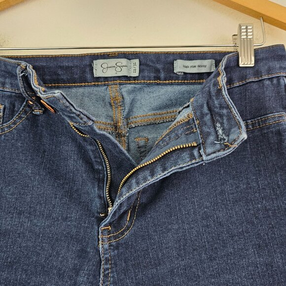 Upcycled Blue Denim Jeans Bohemian Maxi Skirt Sz 12 Hand Sewn With Floral Panels - Picture 5 of 12